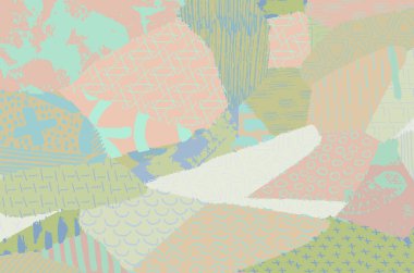 Soyut siyah konturlar, el vektör desen çizdi. Geometrik tarzı Retro soyut desen. Soyut çok renkli geometrik desen.