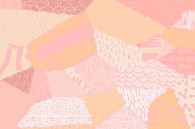 Soyut siyah konturlar, el vektör desen çizdi. Geometrik tarzı Retro soyut desen. Soyut çok renkli geometrik desen.