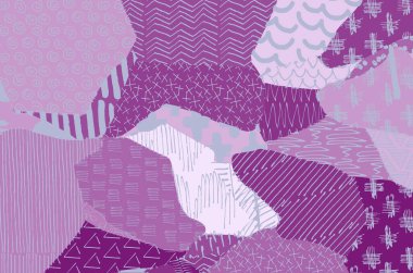 Soyut siyah konturlar, el vektör desen çizdi. Geometrik tarzı Retro soyut desen. Soyut çok renkli geometrik desen.