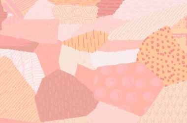 Soyut siyah konturlar, el vektör desen çizdi. Geometrik tarzı Retro soyut desen. Soyut çok renkli geometrik desen.