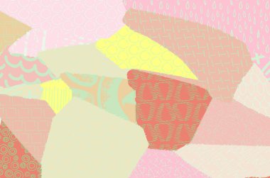 Soyut siyah konturlar, el vektör desen çizdi. Geometrik tarzı Retro soyut desen. Soyut çok renkli geometrik desen.