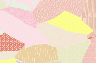 Soyut siyah konturlar, el vektör desen çizdi. Geometrik tarzı Retro soyut desen. Soyut çok renkli geometrik desen.