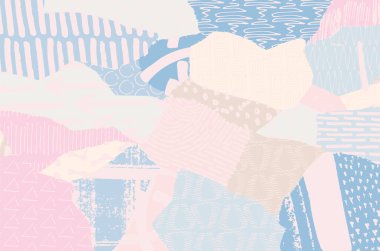 Soyut siyah konturlar, el vektör desen çizdi. Geometrik tarzı Retro soyut desen. Soyut çok renkli geometrik desen.