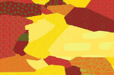 Soyut siyah konturlar, el vektör desen çizdi. Geometrik tarzı Retro soyut desen. Soyut çok renkli geometrik desen.