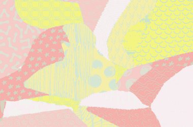 Soyut siyah konturlar, el vektör desen çizdi. Geometrik tarzı Retro soyut desen. Soyut çok renkli geometrik desen.