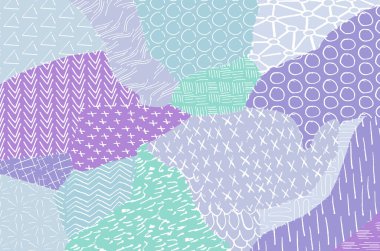 Soyut siyah konturlar, el vektör desen çizdi. Geometrik tarzı Retro soyut desen. Soyut çok renkli geometrik desen.