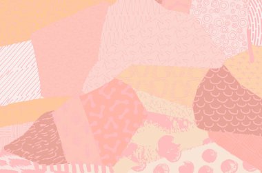 Soyut siyah konturlar, el vektör desen çizdi. Geometrik tarzı Retro soyut desen. Soyut çok renkli geometrik desen.