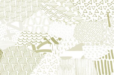 Soyut siyah konturlar, el vektör desen çizdi. Geometrik tarzı Retro soyut desen. Soyut çok renkli geometrik desen.