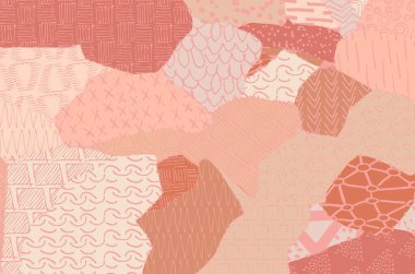 Soyut siyah konturlar, el vektör desen çizdi. Geometrik tarzı Retro soyut desen. Soyut çok renkli geometrik desen.