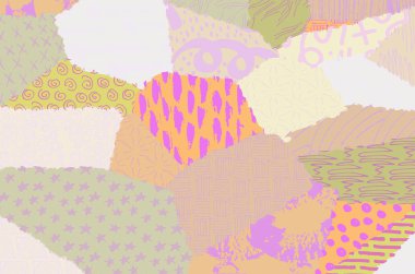 Soyut siyah konturlar, el vektör desen çizdi. Geometrik tarzı Retro soyut desen. Soyut çok renkli geometrik desen.