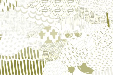 Soyut siyah konturlar, el vektör desen çizdi. Geometrik tarzı Retro soyut desen. Soyut çok renkli geometrik desen.