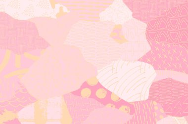 Soyut siyah konturlar, el vektör desen çizdi. Geometrik tarzı Retro soyut desen. Soyut çok renkli geometrik desen.