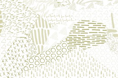 Soyut siyah konturlar, el vektör desen çizdi. Geometrik tarzı Retro soyut desen. Soyut çok renkli geometrik desen.