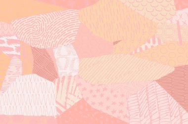 Soyut siyah konturlar, el vektör desen çizdi. Geometrik tarzı Retro soyut desen. Soyut çok renkli geometrik desen.