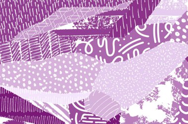 Soyut siyah konturlar, el vektör desen çizdi. Geometrik tarzı Retro soyut desen. Soyut çok renkli geometrik desen.