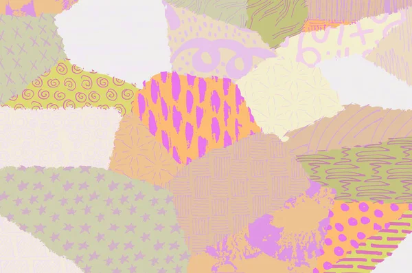 Soyut siyah konturlar, el vektör desen çizdi. Geometrik tarzı Retro soyut desen. Soyut çok renkli geometrik desen.