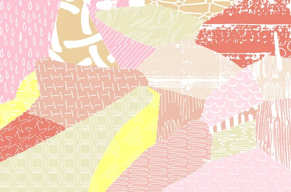 Soyut siyah konturlar, el vektör desen çizdi. Geometrik tarzı Retro soyut desen. Soyut çok renkli geometrik desen.