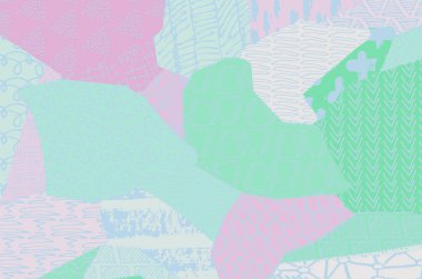 Soyut siyah konturlar, el vektör desen çizdi. Geometrik tarzı Retro soyut desen. Soyut çok renkli geometrik desen.