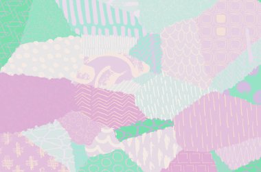 Soyut siyah konturlar, el vektör desen çizdi. Geometrik tarzı Retro soyut desen. Soyut çok renkli geometrik desen.