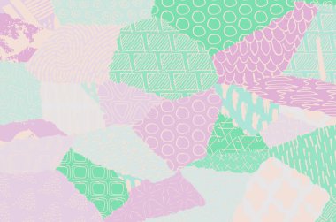 Soyut siyah konturlar, el vektör desen çizdi. Geometrik tarzı Retro soyut desen. Soyut çok renkli geometrik desen.