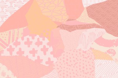 Soyut siyah konturlar, el vektör desen çizdi. Geometrik tarzı Retro soyut desen. Soyut çok renkli geometrik desen.