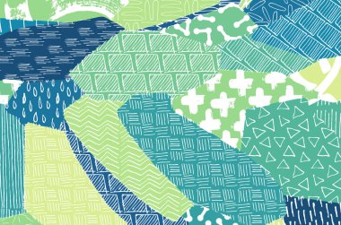 Soyut siyah konturlar, el vektör desen çizdi. Geometrik tarzı Retro soyut desen. Soyut çok renkli geometrik desen.