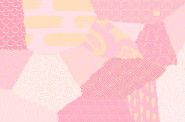 Soyut siyah konturlar, el vektör desen çizdi. Geometrik tarzı Retro soyut desen. Soyut çok renkli geometrik desen.