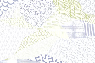 Soyut siyah konturlar, el vektör desen çizdi. Geometrik tarzı Retro soyut desen. Soyut çok renkli geometrik desen.