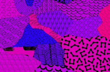 Soyut siyah konturlar, el vektör desen çizdi. Geometrik tarzı Retro soyut desen. Soyut çok renkli geometrik desen.