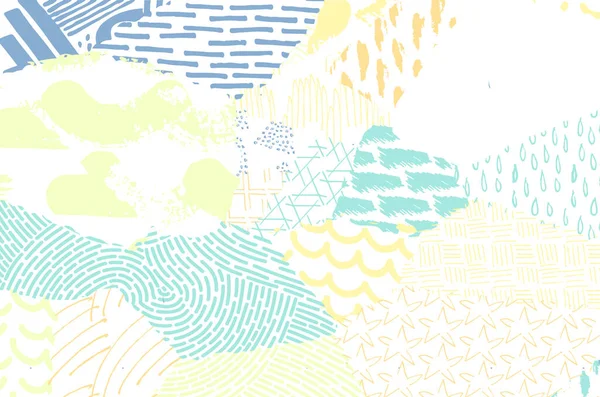 Soyut siyah konturlar, el vektör desen çizdi. Geometrik tarzı Retro soyut desen. Soyut çok renkli geometrik desen.