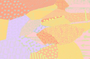 Soyut siyah konturlar, el vektör desen çizdi. Geometrik tarzı Retro soyut desen. Soyut çok renkli geometrik desen.