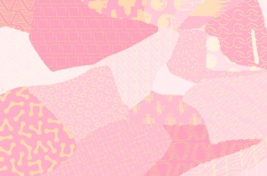 Soyut siyah konturlar, el vektör desen çizdi. Geometrik tarzı Retro soyut desen. Soyut çok renkli geometrik desen.