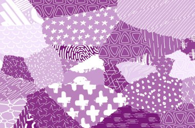 Soyut siyah konturlar, el vektör desen çizdi. Geometrik tarzı Retro soyut desen. Soyut çok renkli geometrik desen.