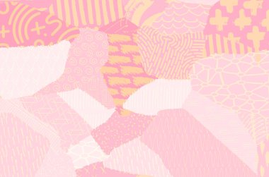 Soyut siyah konturlar, el vektör desen çizdi. Geometrik tarzı Retro soyut desen. Soyut çok renkli geometrik desen.