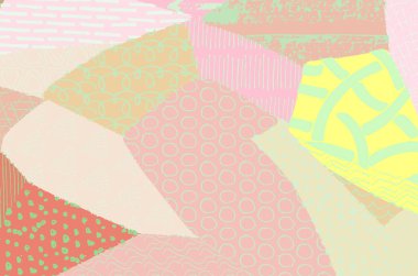 Soyut siyah konturlar, el vektör desen çizdi. Geometrik tarzı Retro soyut desen. Soyut çok renkli geometrik desen.