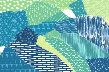 Soyut siyah konturlar, el vektör desen çizdi. Geometrik tarzı Retro soyut desen. Soyut çok renkli geometrik desen.