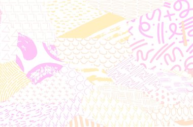 Soyut siyah konturlar, el vektör desen çizdi. Geometrik tarzı Retro soyut desen. Soyut çok renkli geometrik desen.