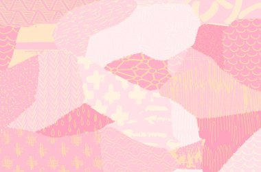 Soyut siyah darbeler, El, Vektör Deseni 'ni çizdi. Geometrik tarzda soyut arkaplan. Soyut çok renkli geometrik desen.