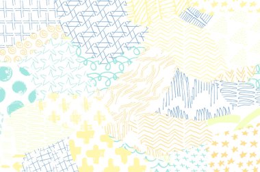 Soyut siyah darbeler, El, Vektör Deseni 'ni çizdi. Geometrik tarzda soyut arkaplan. Soyut çok renkli geometrik desen.