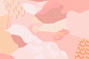 Soyut siyah darbeler, El, Vektör Deseni 'ni çizdi. Geometrik tarzda soyut arkaplan. Soyut çok renkli geometrik desen.