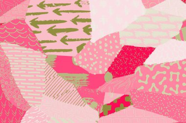 Soyut siyah darbeler, El, Vektör Deseni 'ni çizdi. Geometrik tarzda soyut arkaplan. Soyut çok renkli geometrik desen.