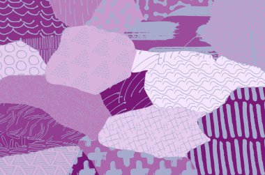 Soyut siyah darbeler, El, Vektör Deseni 'ni çizdi. Geometrik tarzda soyut arkaplan. Soyut çok renkli geometrik desen.