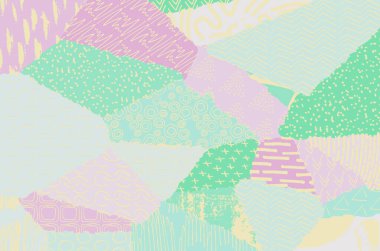 Soyut siyah darbeler, El, Vektör Deseni 'ni çizdi. Geometrik tarzda soyut arkaplan. Soyut çok renkli geometrik desen.