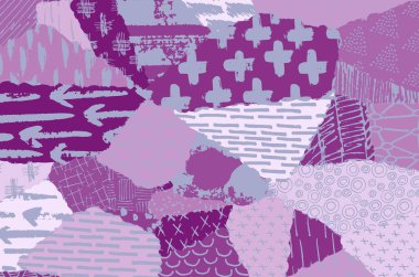 Soyut siyah darbeler, El, Vektör Deseni 'ni çizdi. Geometrik tarzda soyut arkaplan. Soyut çok renkli geometrik desen.