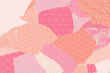 Soyut siyah darbeler, El, Vektör Deseni 'ni çizdi. Geometrik tarzda soyut arkaplan. Soyut çok renkli geometrik desen.