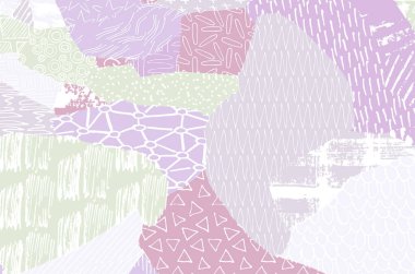 Soyut siyah darbeler, El, Vektör Deseni 'ni çizdi. Geometrik tarzda soyut arkaplan. Soyut çok renkli geometrik desen.