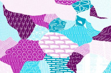 Soyut siyah darbeler, El, Vektör Deseni 'ni çizdi. Geometrik tarzda soyut arkaplan. Soyut çok renkli geometrik desen.