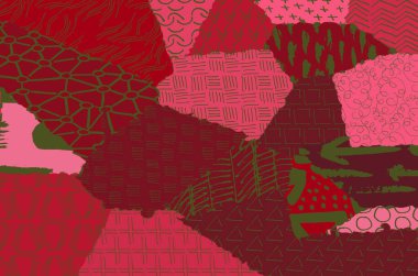 Soyut siyah darbeler, El, Vektör Deseni 'ni çizdi. Geometrik tarzda soyut arkaplan. Soyut çok renkli geometrik desen.