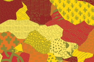 Soyut siyah darbeler, El, Vektör Deseni 'ni çizdi. Geometrik tarzda soyut arkaplan. Soyut çok renkli geometrik desen.