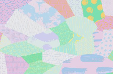 Soyut siyah darbeler, El, Vektör Deseni 'ni çizdi. Geometrik tarzda soyut arkaplan. Soyut çok renkli geometrik desen.